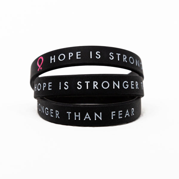 Hope Is Stronger Than Fear Silicone Bracelet