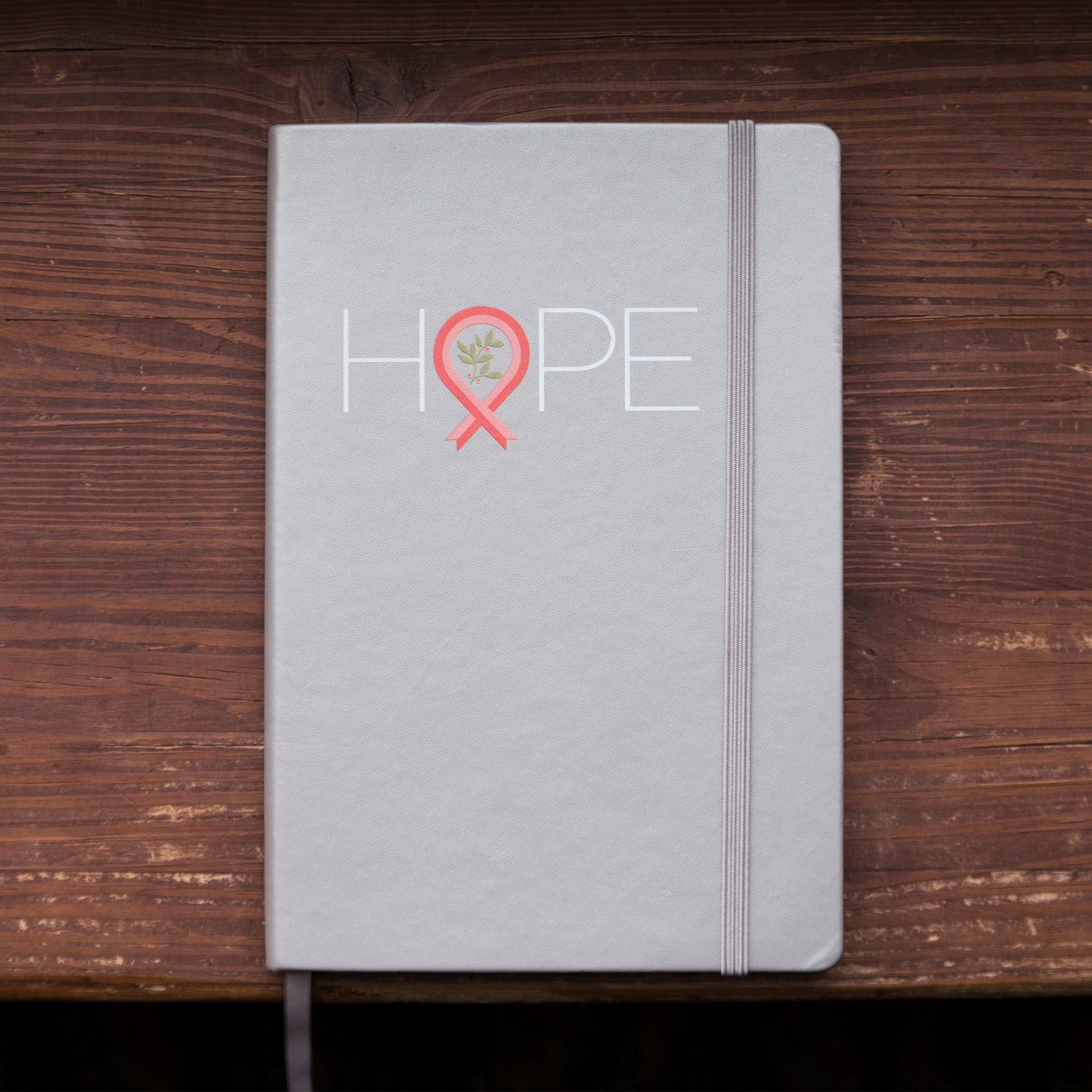 HOPE Pink Ribbon Journal - Light Gray - NBCF