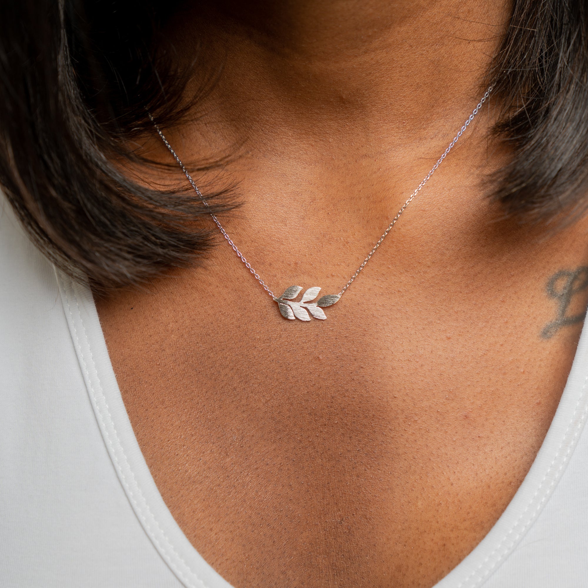 Breast Cancer Awareness Leaf Necklace - NBCF