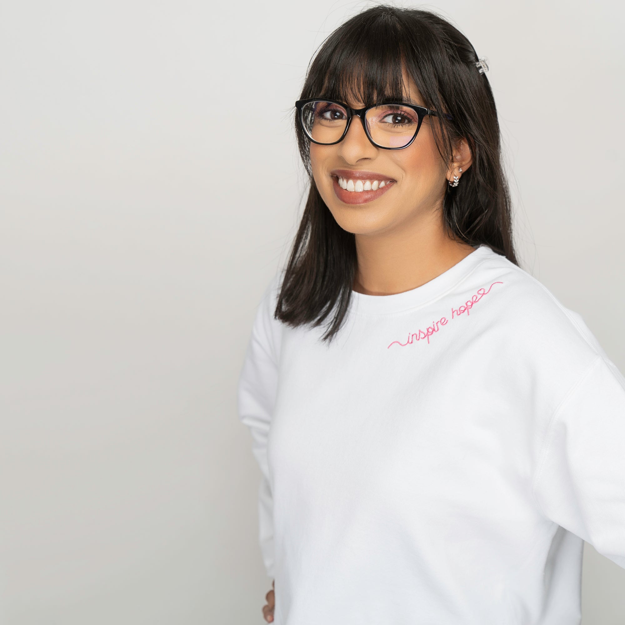 Inspire Hope Crewneck Sweatshirt - White - NBCF