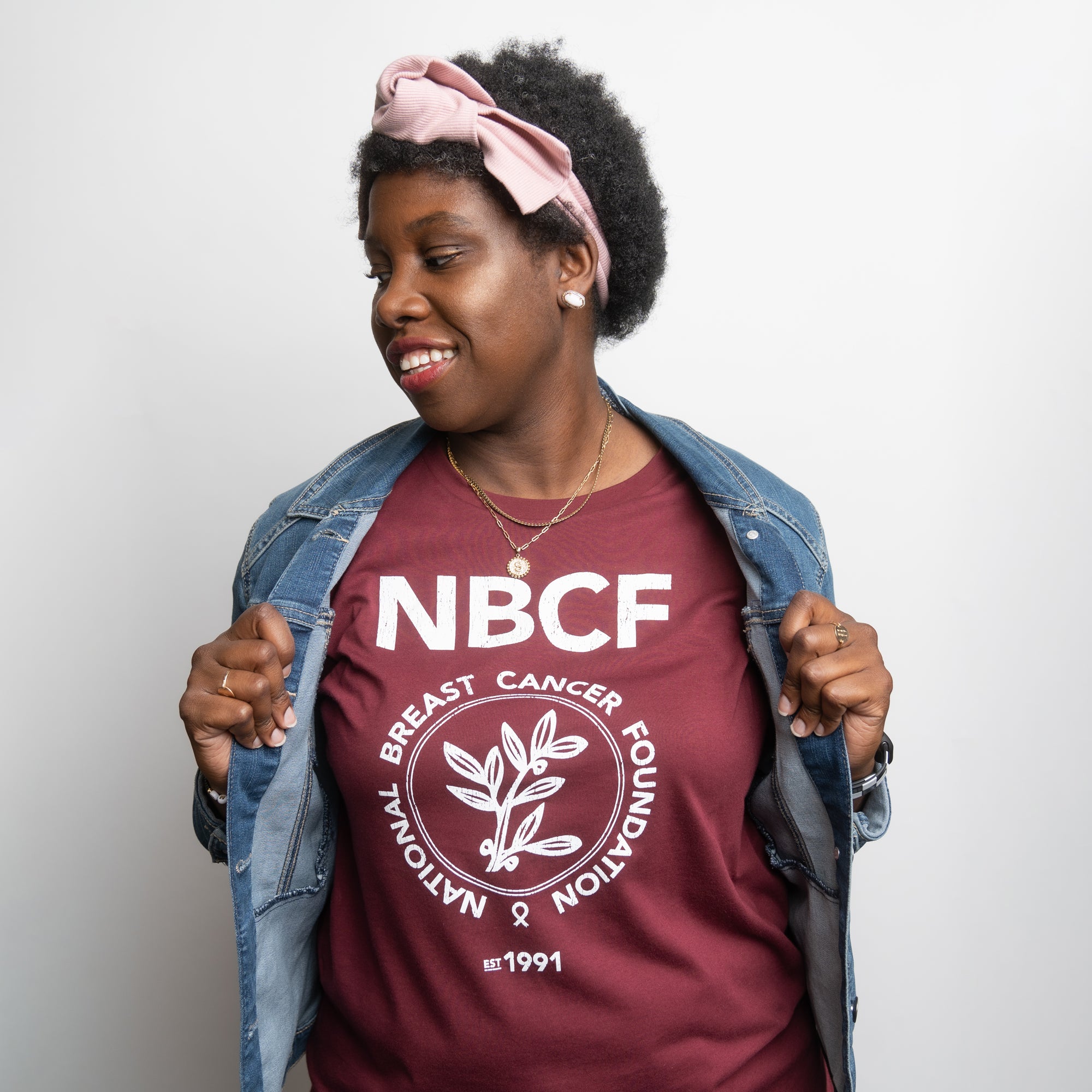 NBCF Vintage Logo T-Shirt - Burgundy