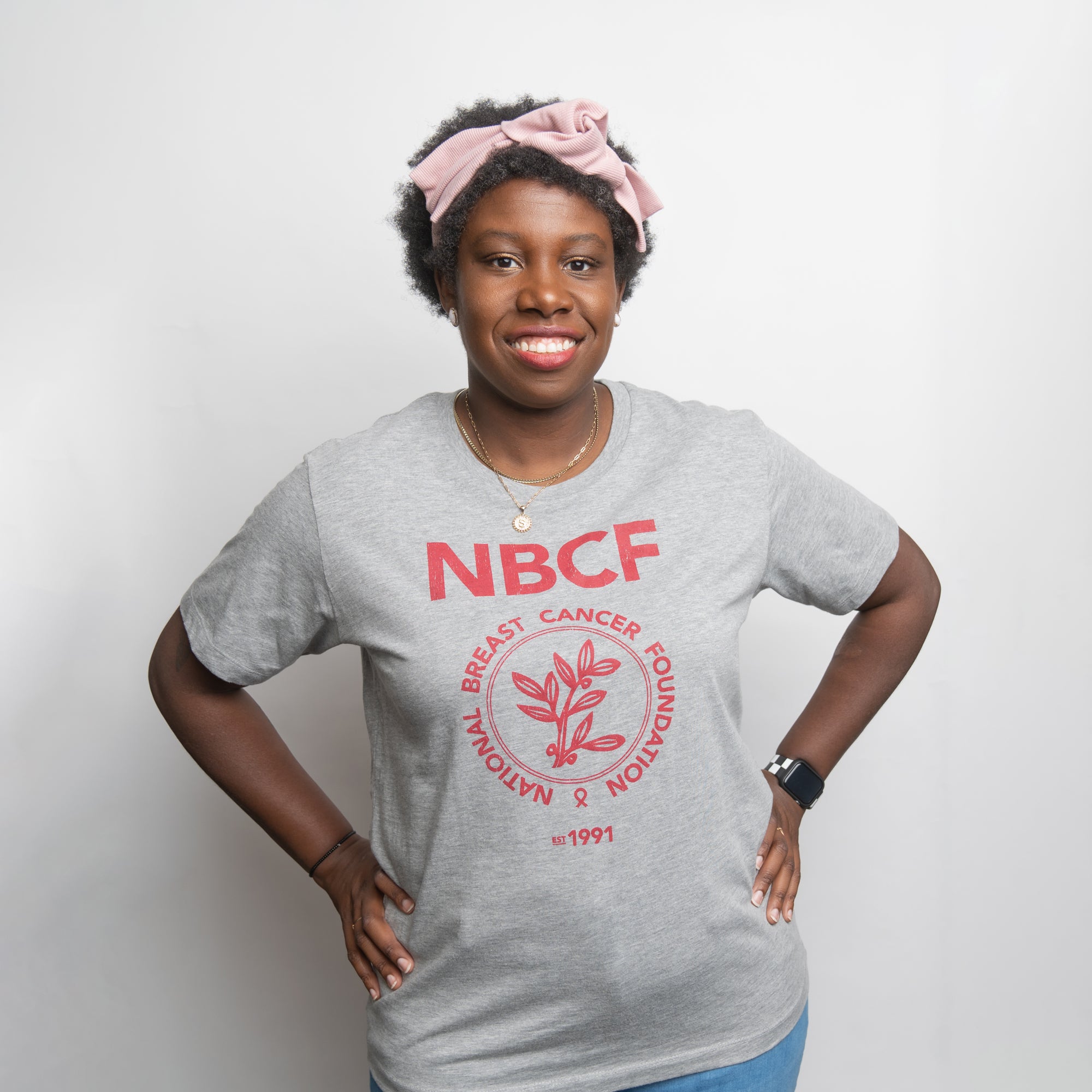 NBCF Vintage Logo T-Shirt - Gray