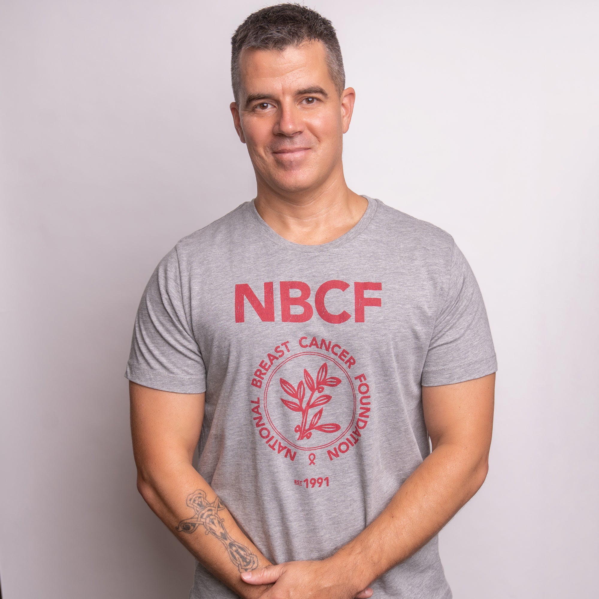 NBCF Vintage Logo T-Shirt - Gray