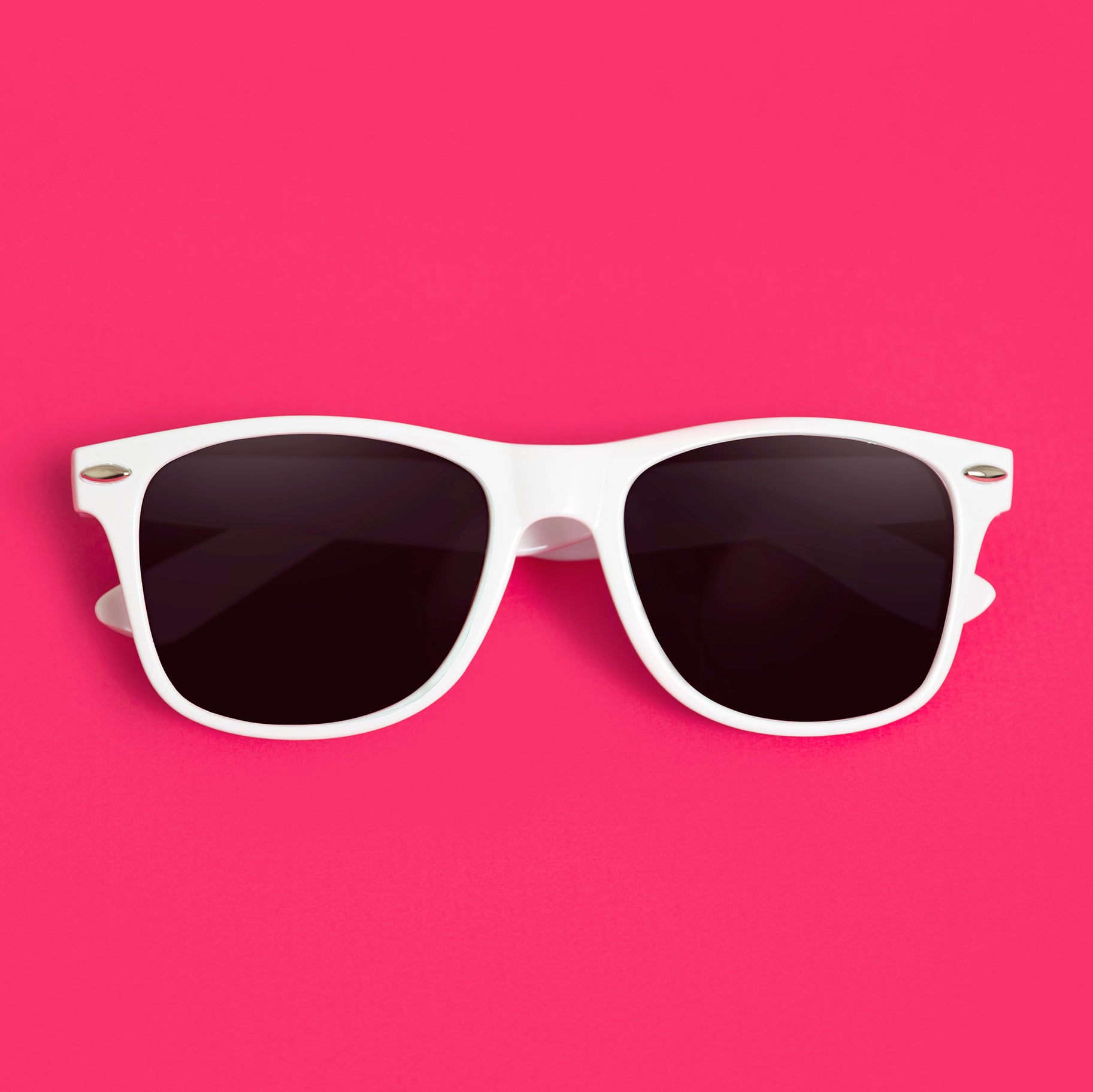 NBCF Logo Pink Ribbon Sunglasses - White