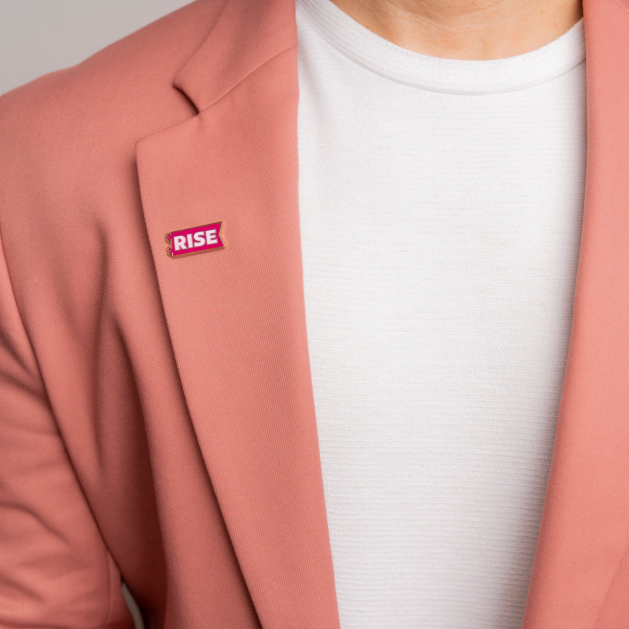 Breast Cancer Awareness RISE Lapel Pin - Pink - NBCF
