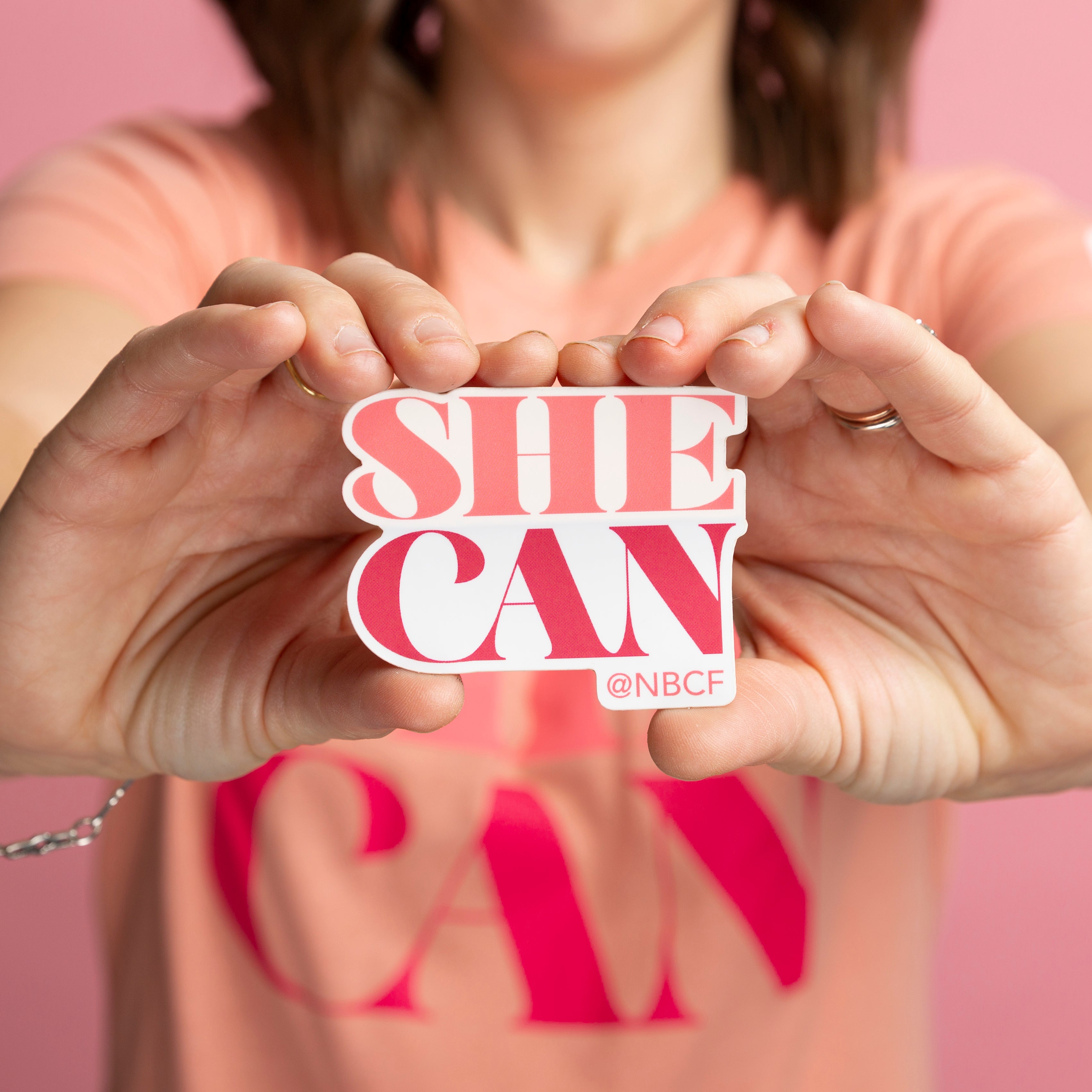 She Can Sticker - Pink - NBCF