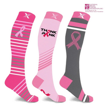 Load image into Gallery viewer, Breast Cancer Awareness Compression Socks (3-pairs)