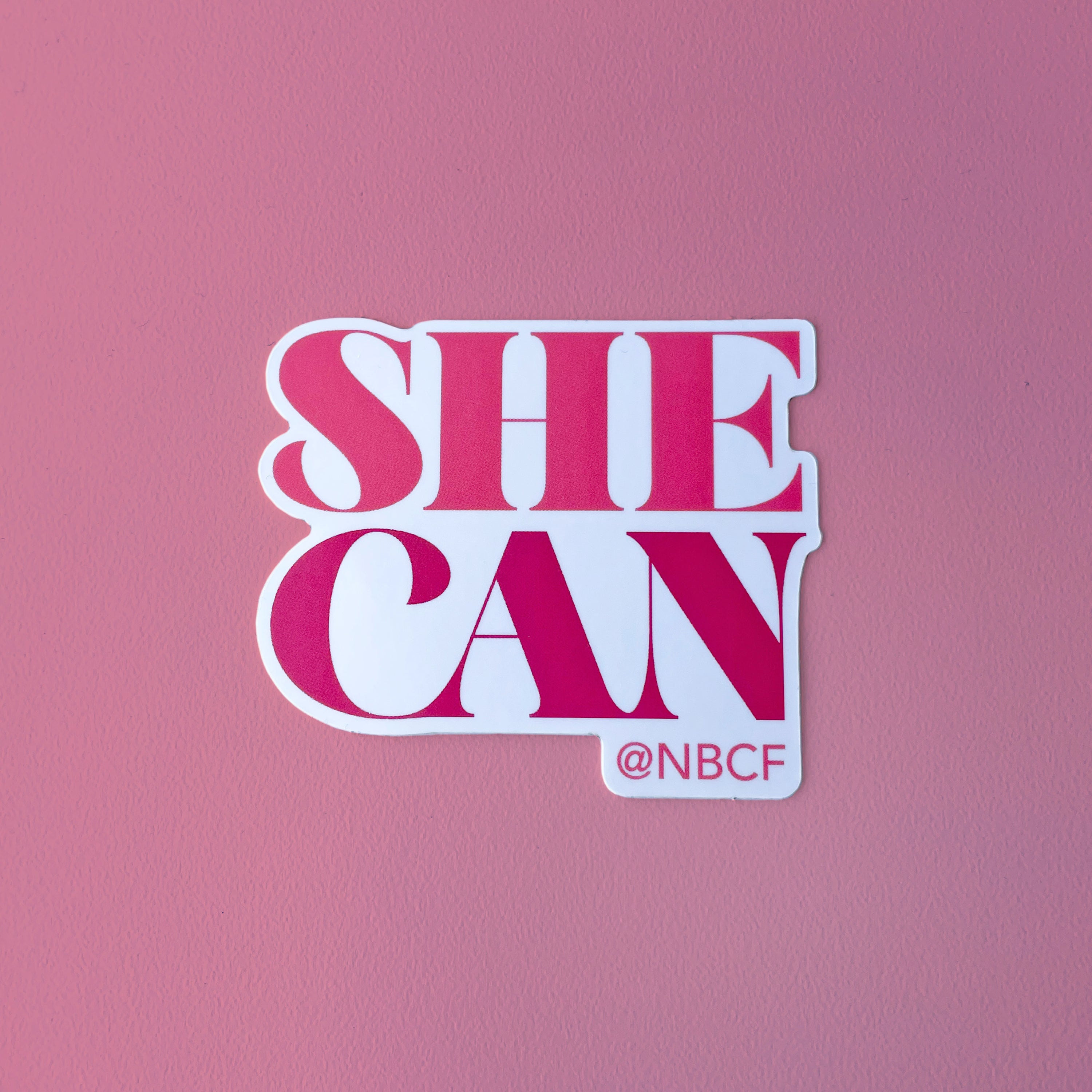 She Can Sticker - Pink - NBCF