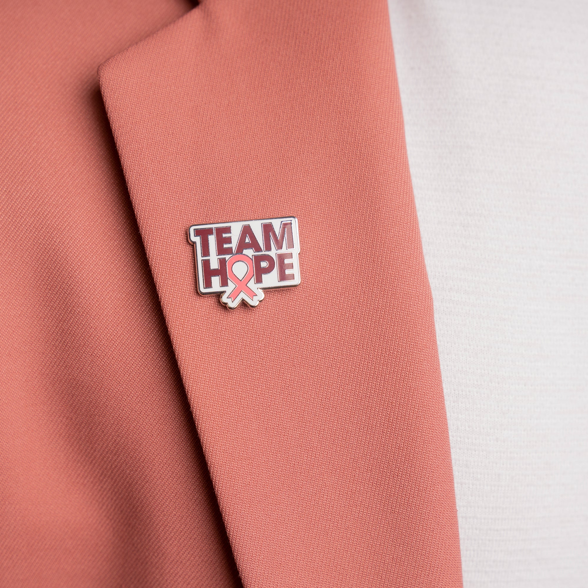 Team HOPE Pink Ribbon Lapel Pin - Pink - NBCF